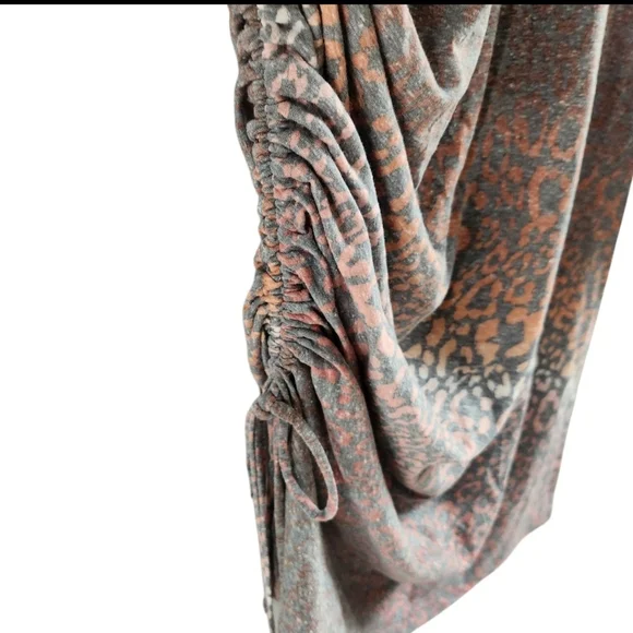 Skinnygirl Ombre Leopard Coral Connie Ruched Dress Womens Size L New NWT - Picture 6 of 7
